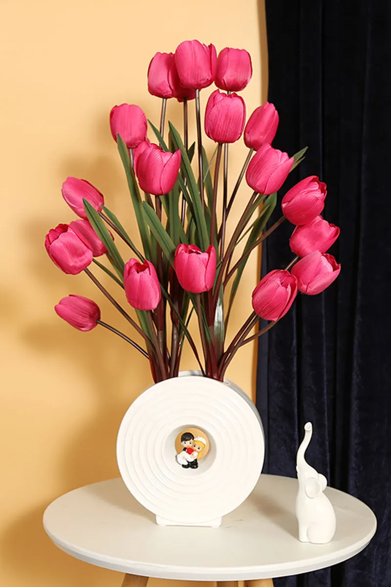 Namų Dekoro Dirbtinės Tulpės Drugelių Orchidėja, Magnolija Šilko Gėlių Modeliavimas Tulip Gėlių, Interjerams Dekoruoti Ornamentais Vazoninių
