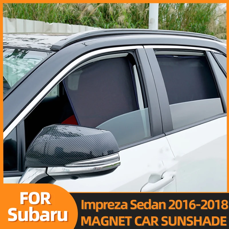 Dėl Subaru Impreza Sedanas 2016-2018 Galinio Šoninio Lango Saulė Pavėsyje, Automobilių Skėtį Nuo Saulės Magnetinio Priekinės Akies Priekinio, Galinio Stiklo Užuolaidėlės