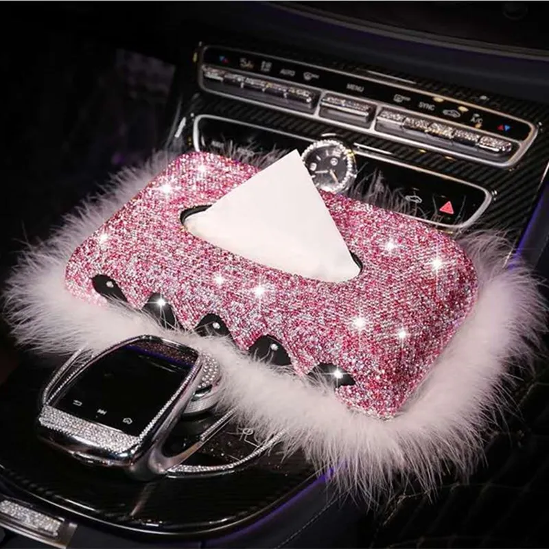 Asmenybės kūrybos deivė automobilių audinių langelį mielas animacinių filmų diamond car stalčių lauke porankiu dėžutė servetėlių dėžutę