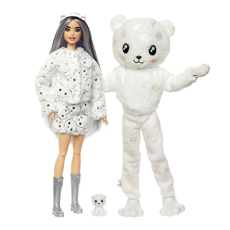 Barbė Lėlės Cutie Atskleisti Polar Bear Snaigės Sparkle Netikėtumų, Pet Pakeisti Spalva ir Reikmenys, Žaislai Anime Modelis Dovanos Vaikams