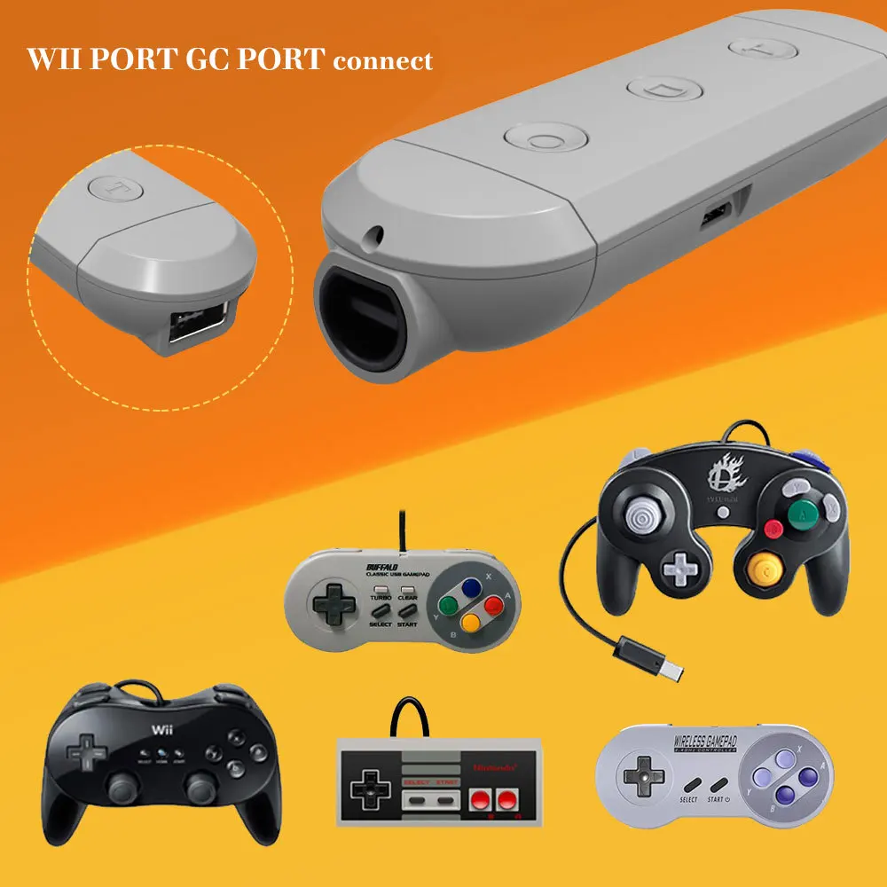 Belaidžio GC Konverteris Adapteris, skirtas jungikliui PC Laidinio GameCube & WII Classic Controller GC norėdami Įjungti Vibraciją Screen Capture Turbo