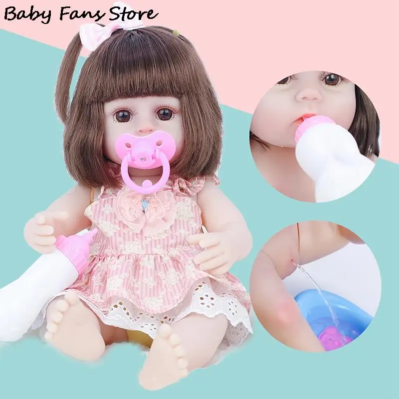 38cm Gyvas Naujagimis Reborn Baby Lėlės 3D Modeliavimas Odos Žaislai, Mergaičių Partneris Silikono Modeliai Trumpų Plaukų Lėlės Realus Vaikams