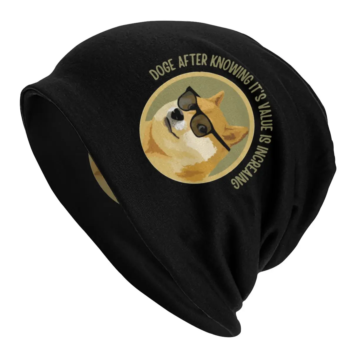 Dogecoin Meme Doge Skullies Beanies Skrybėlės Hip-Hop Rudenį, Žiemą Gatvės Unisex Bžūp Suaugusiųjų Pavasario Šiltas Daugiafunkcį Variklio Dangčio Megzti Skrybėlę