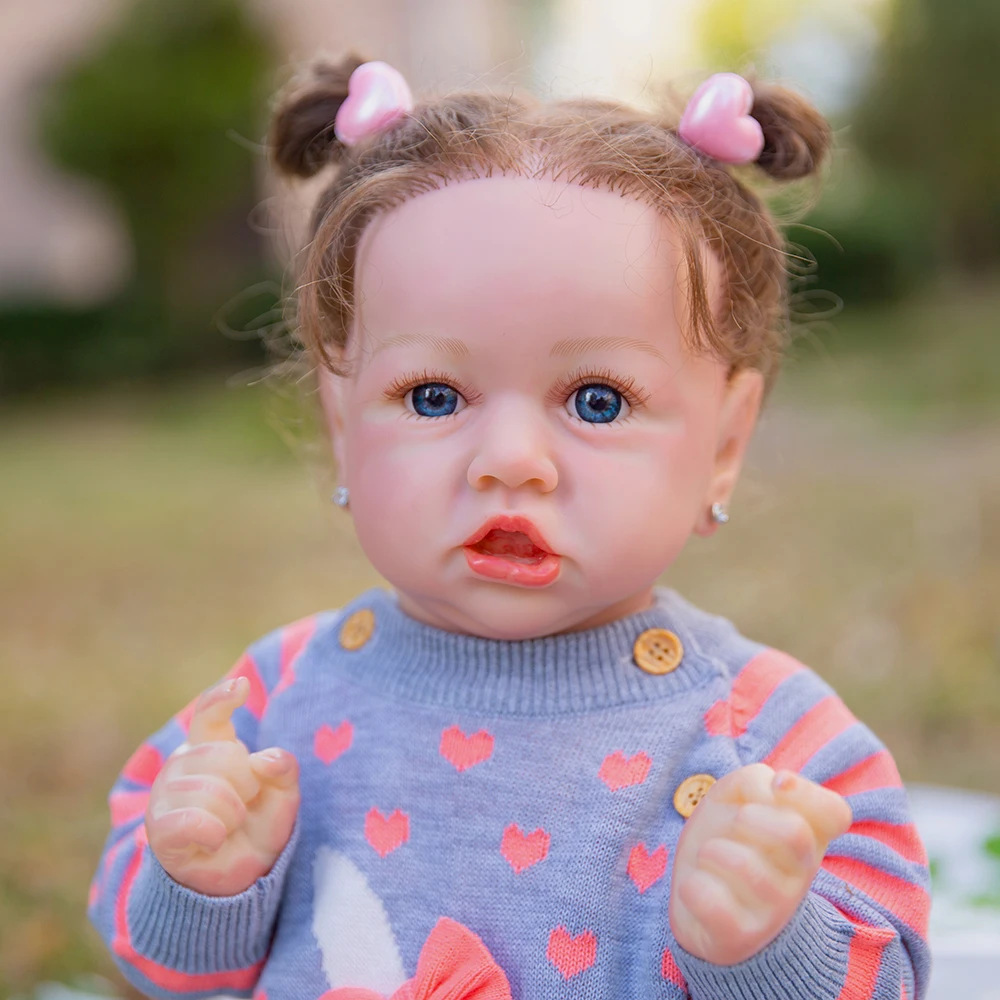 58CM Atgimsta Lėlės Minkštos Džiugu Baby Doll Aukštos Kokybės Rankų Kolekcines, Meno Lėlės