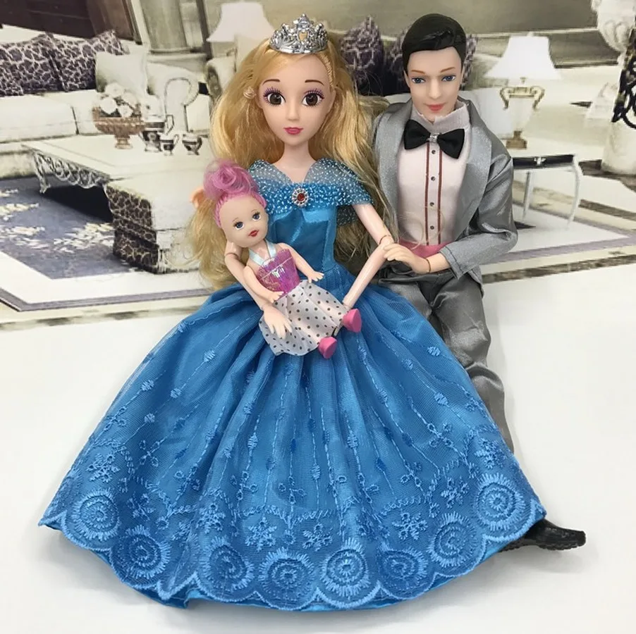 1 Set 30 cm Nuotaka Jaunikis Kūdikiams, Vaikams, Šeimai Lėlės Vestuvių Suknelė Princesė Lėlės Žaislas