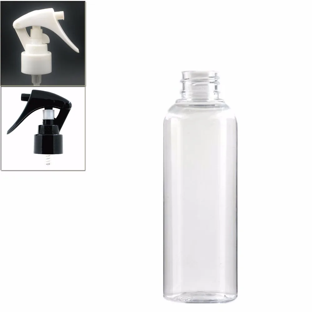 200ml tuščias apvalus Plastikinių Butelių, aišku, PET butelis su balta/juoda sukelti purkštuvai
