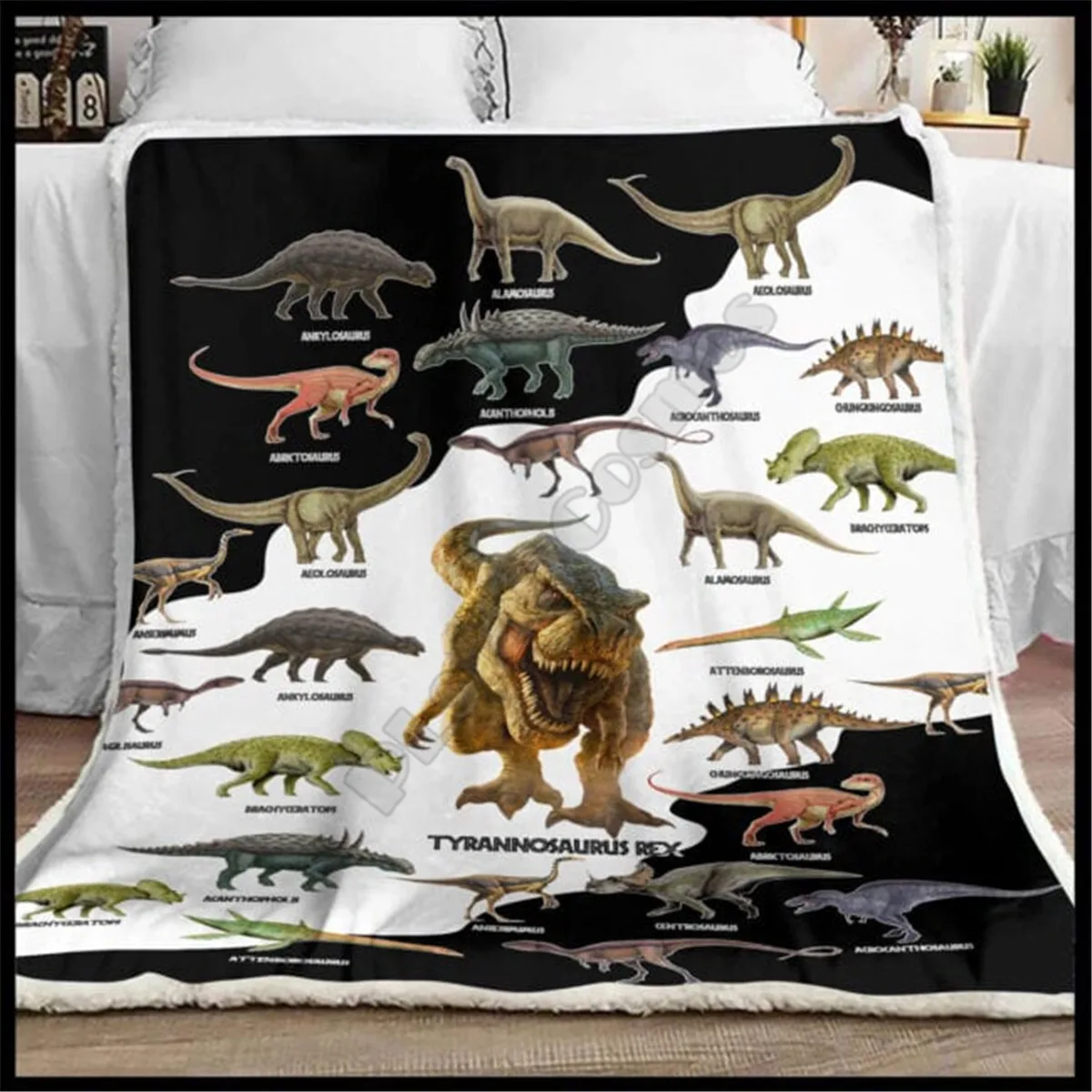 Meilė Dinozaurų Antklodė spausdinti vilnos antklodė, Lovos Pėsčiųjų Iškylą Storio Antklodė Mados Lovatiesė Sherpa Mesti Antklodę 02