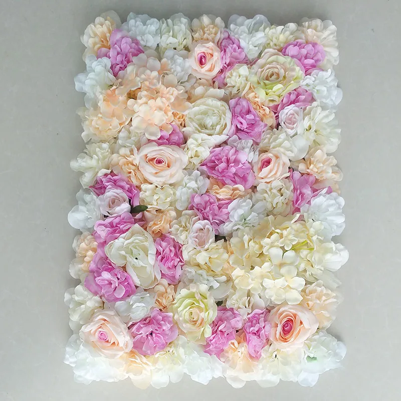 1pcs Dirbtinių Gėlių Sienos 3D Vestuvių Fone, Apdailos Vejos Ramstis Kelių Švino Gėlių Arka Šilko Rožė Hydrangea Balta Gėlė