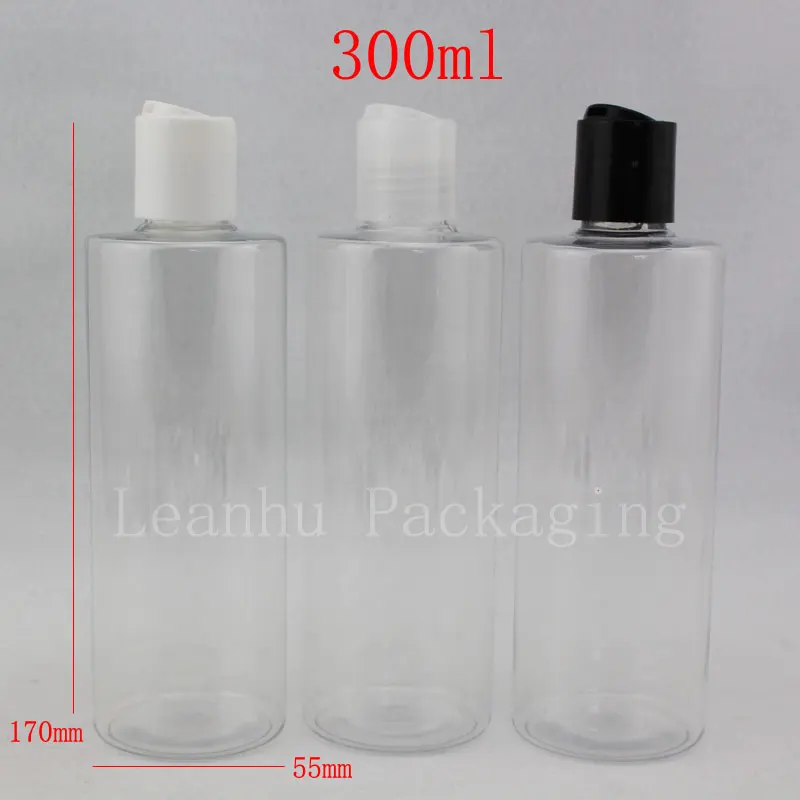 20pcs/daug 300ml skaidrus losjonas plastikiniai buteliai, tuščios skystas muilas kelionės buteliukai su diskiniais viršutinio dangtelio, kosmetikos pakuotės