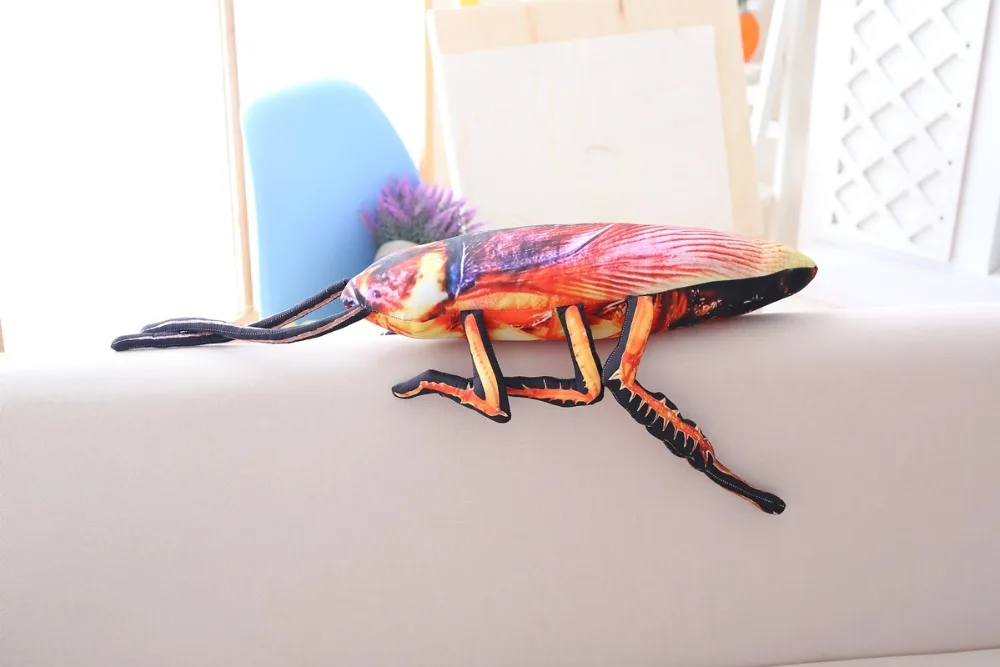 Instagram Heetste Creatieve Simulatie 3D Gedrukt Kakkerlak Knuffel Vabzdžių Kussen Kussen Speelgoed Voor Kinderen Verjaardagscadea