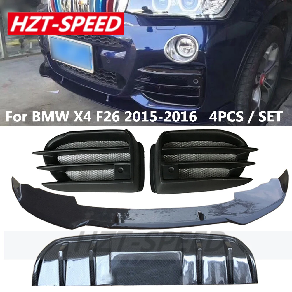 Nekilnojamojo Anglies Pluošto ir FRP Priekinio Ir Galinio Buferio Difuzorius Protas Priešrūkinis Žibintas Padengti BMW F26 X4 2015-2016 Automobilių Stilius Paieška