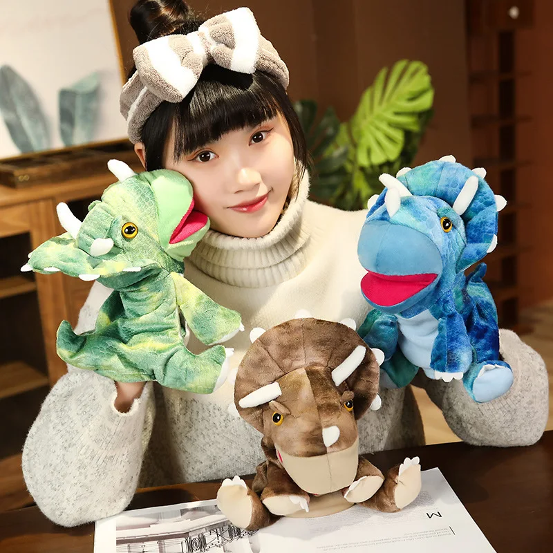 Modeliavimo triceratopsas dinozaurų vertus lėlių pliušinis žaislas, lėlė darželio veikla, rekvizitas, vaikų komfortą lėlės lėlės