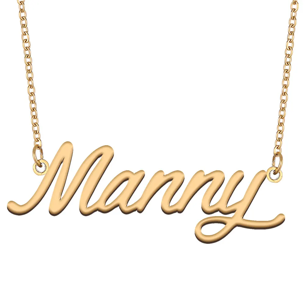 Manny Lentele Karoliai Moterų Nerūdijančio Plieno Papuošalai Auksu Pavadinimas Grandinės Pakabukas Femme Mamos Draugei Dovana