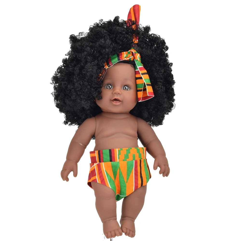 12 Colių Afrikos Baby Doll Vinilo Medžiagos, Didmeninė