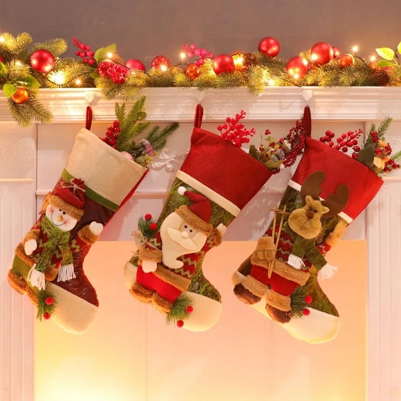 Kalėdų Kojinės Pliušiniai Žaislai Decorat Kalėdų Senį Briedžių Židinys Pakabukas Kalėdų Medžio Vidaus Apdaila, Dovanos Vaikams