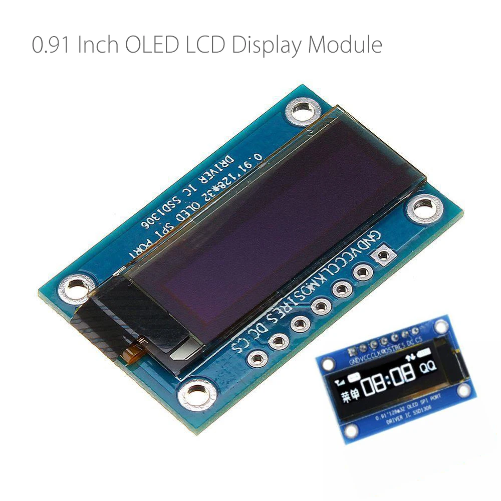 0.91 Colių 128x32 SPI Uosto OLED LCD Ekranas Ekrano Modulis SSD1306 Vairuotojo SSD DC 3.3 V-5V Už Arduino