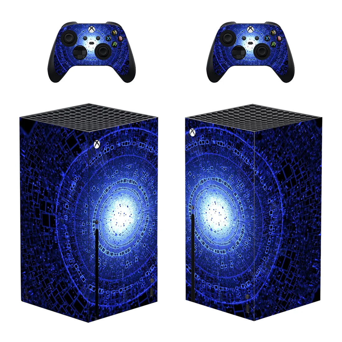 Mokslinės Fantastikos Stiliaus Xbox Serijos X Odos Lipdukas, skirtas Konsolės Ir 2 Kontroleriai Vinilo Decal Apsaugines Odos Stilius 1