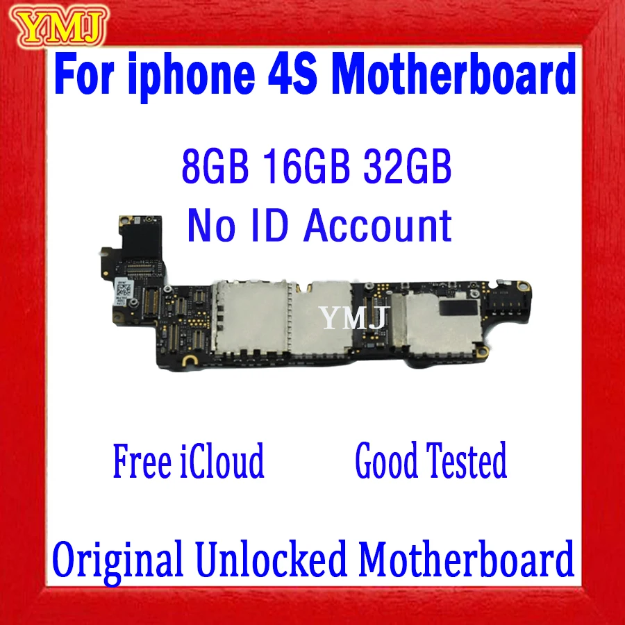 Nemokamai icloud iphone 4S Plokštė 8GB/16GB/32G 100% Originalus Visą Žetonų Testuotas, Geros Darbo Už 