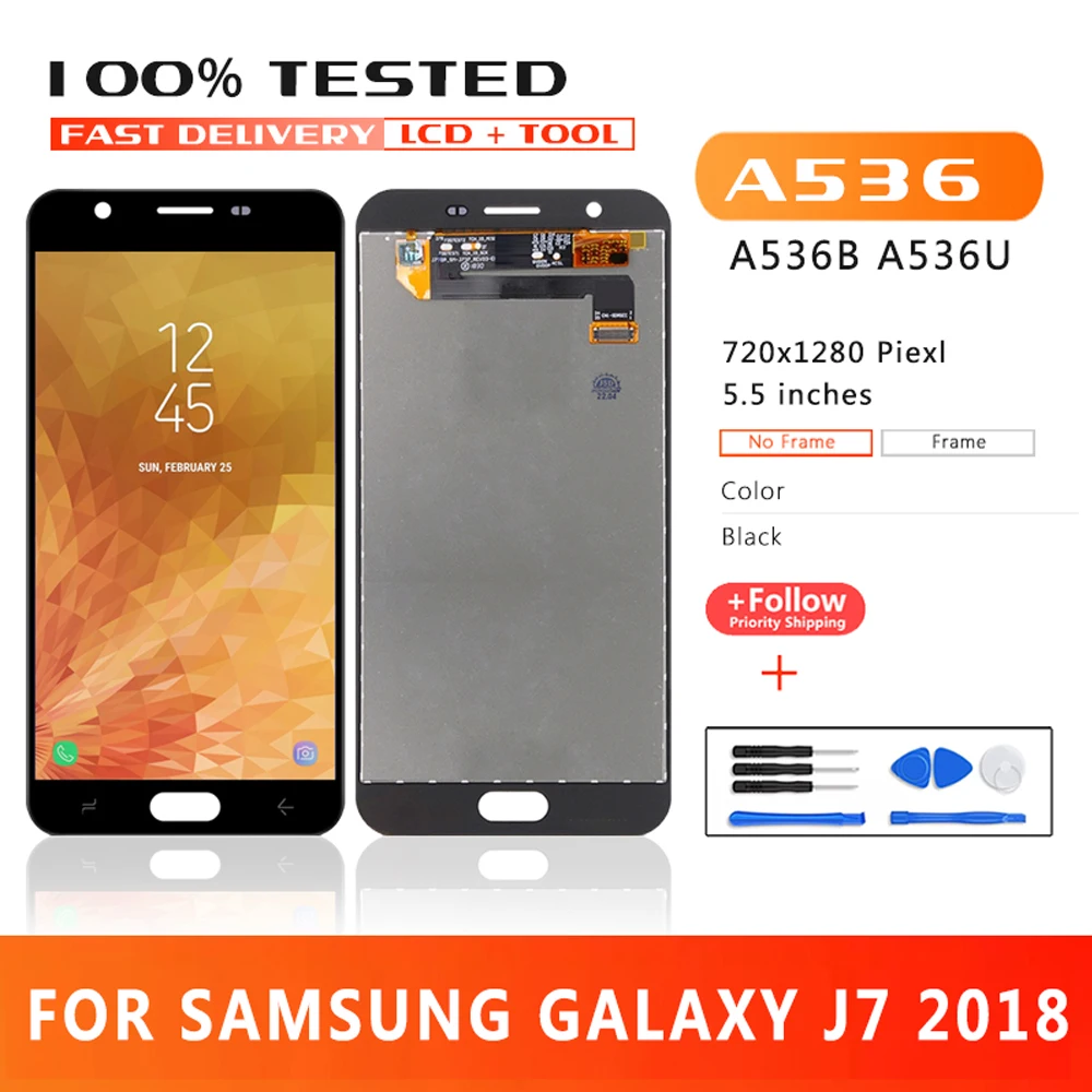 5.5 colių Samsung Galaxy J7 2018 J737 LCD J737A J737P J737V J737T LCD Ekranas Jutiklinis Ekranas skaitmeninis keitiklis Pakeitimo