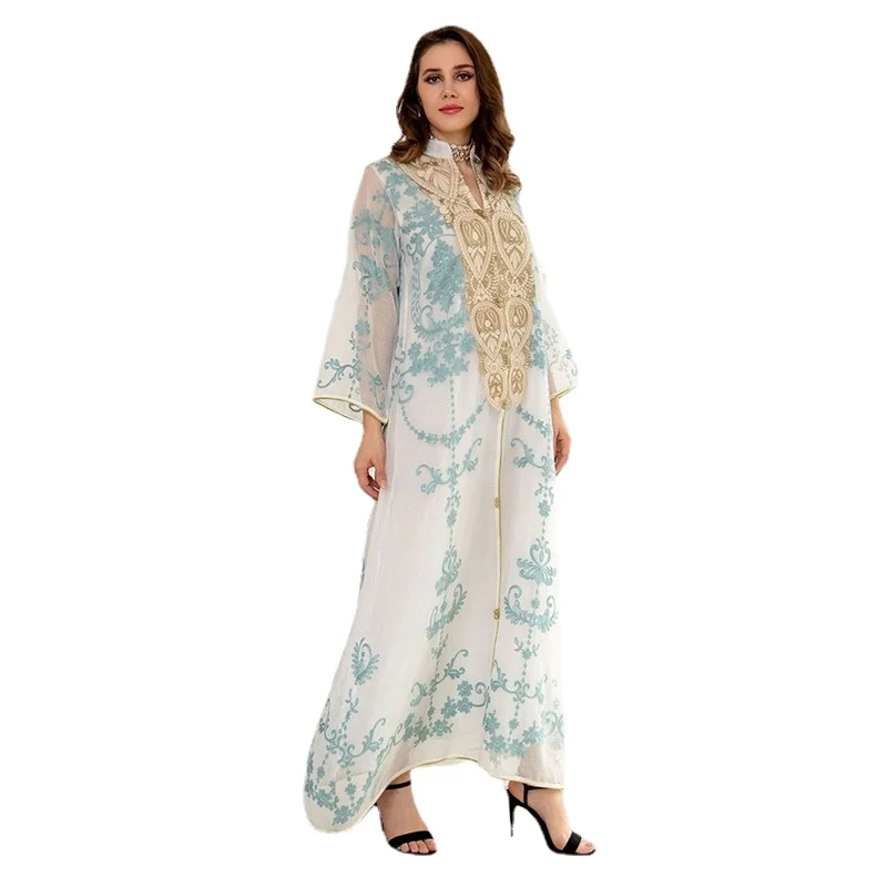 Maroko Caftan Musulmonų Moteris Suknelė Eid 2022 Luruxy Išsiuvinėti Turkija, Arabų Omanas Dubajus Jalabiat Islamo Abayas Suknelės Vakare