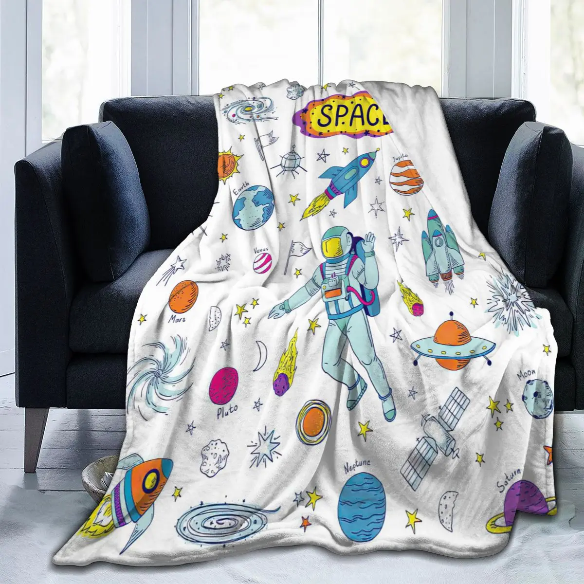 Super minkštos sofos antklodė pledas koliažas sublimacijos animacinių filmų animacija patalynės pledas flanelė, antklodė, miegamojo dekoratyviniais antklodė 11