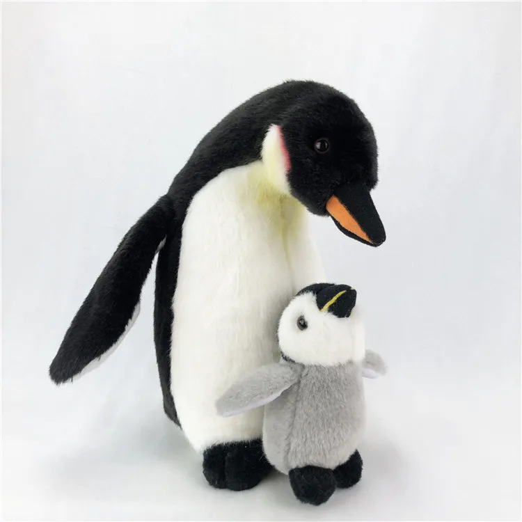 [Juokingi] Zoologijos sode 28cm Modeliavimas Tikroviška Motina Pingvinas ir Kūdikis Pingvinas Pliušinis Žaislas, Minkšti Kimštiniai Gyvūnai, lėlės Gimtadienio Dovanos vaikams