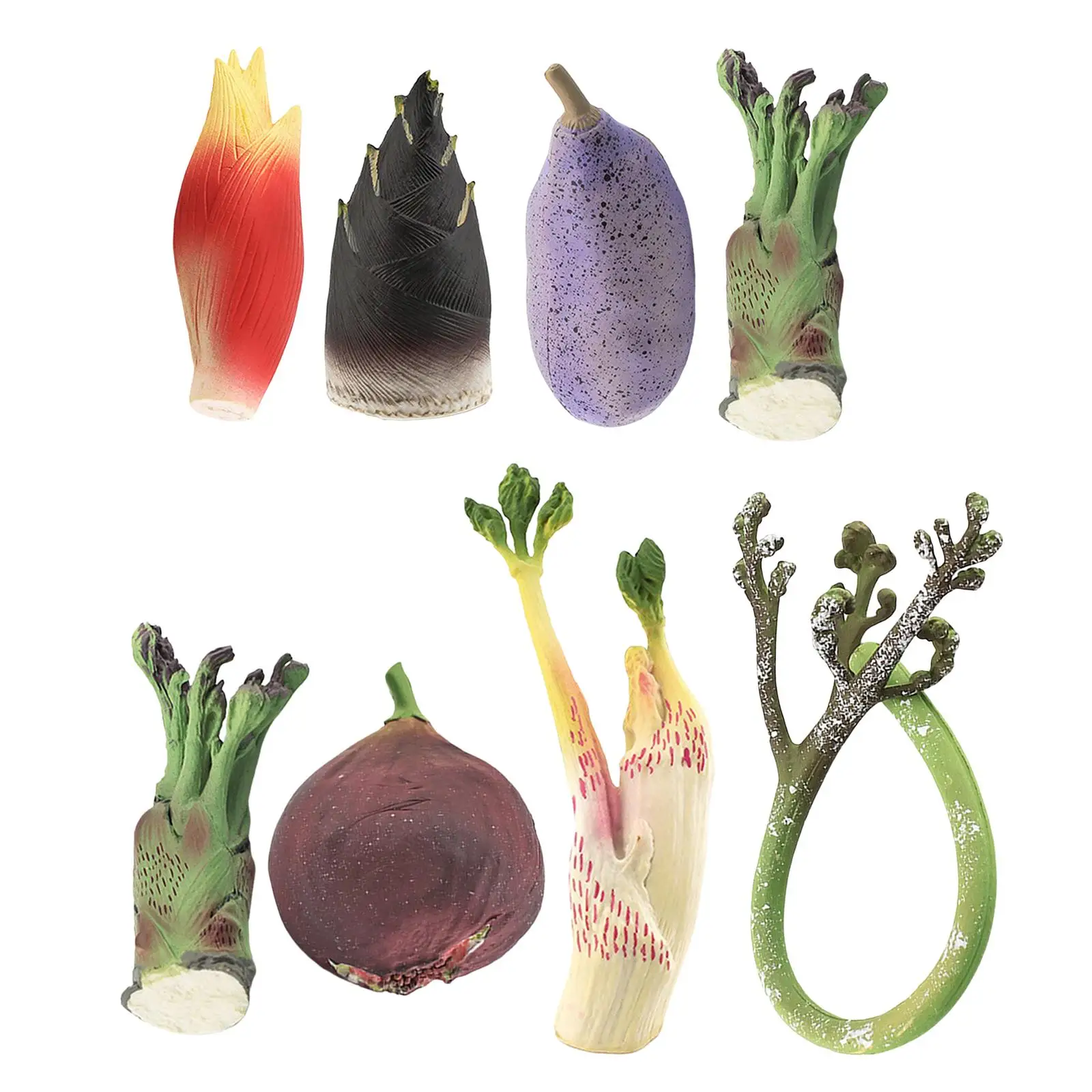 4x Netikrą Tikroviška Daržovių Modelis, Modeliavimas Daržovių Krepšelis Užpildas Puošimas Ornamentais