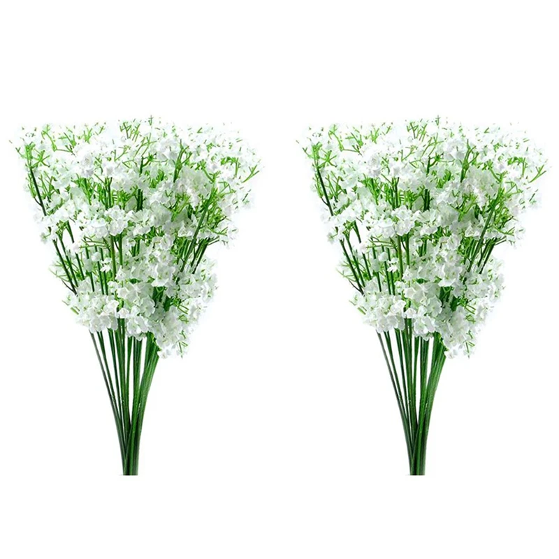 24 Kyla Dirbtinės Baltos Gypsophila Šilko Gėlių Krūva Kūdikio Kvėpavimą