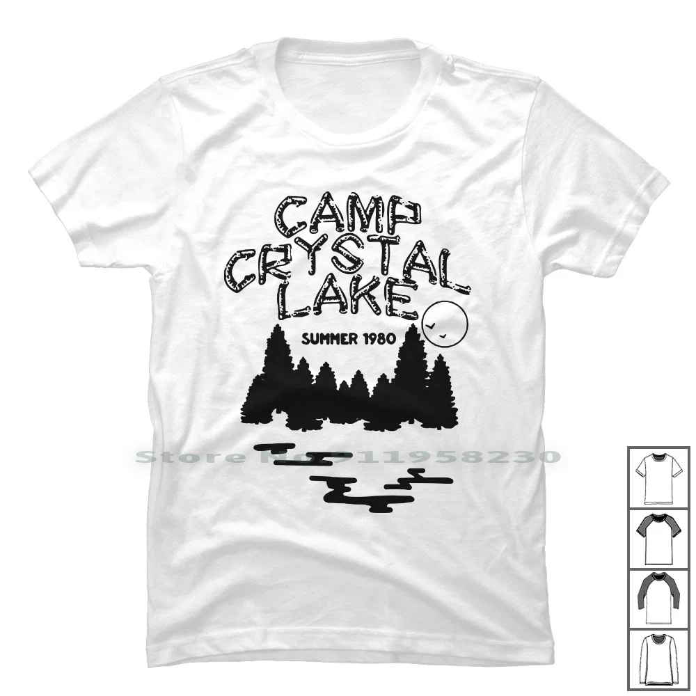 Stovykla Crystal Lake Marškinėliai 100% Medvilnė, Nuotykių Helovinas Populiarus Kristalų Tendencija Ūkio Ping Ežero Stovyklą Karšto Pabaigos Cam