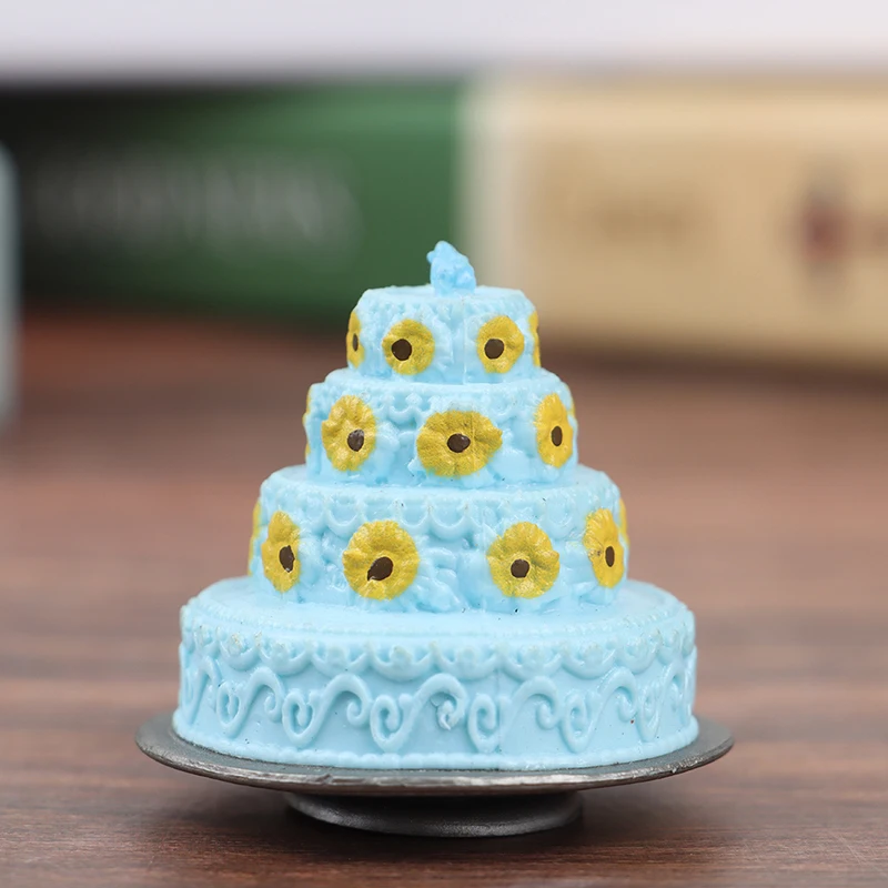 1 Vnt Plastikinių Miniatiūrų Gimtadienio Tortas Modelis, Modeliavimas Maisto Virtuvė Žaislas Lėlės Namas Priedai