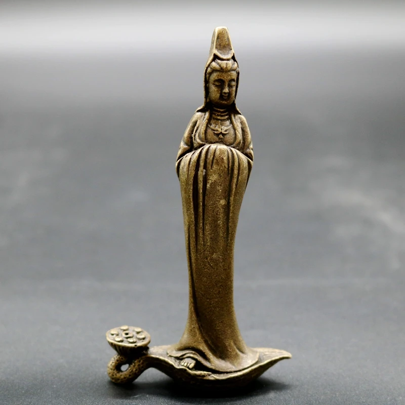 Guanyin statula lapų iš Avalokitešvara, santalas, smilkalai ir papuošalai