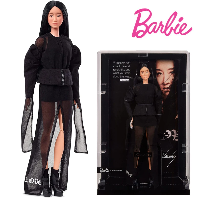 Originalias Barbie GXL24 Lėlės Duoklė Surinkimo Vera Wang Lėlės Juoda Romper Šifono Suknelė Anime Pav Kolekcijos Modelį, Dovanos, Žaislai