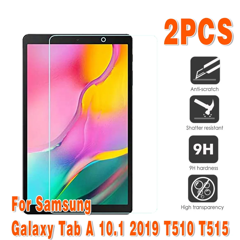 2vnt Grūdinto Stiklo Plėvelė Samsung Galaxy Tab 10.1 2019 SM-T510 T515 Tablet 9H HD 0,3 mm Planšetinio kompiuterio Ekrano Stiklo Raštas Filmas