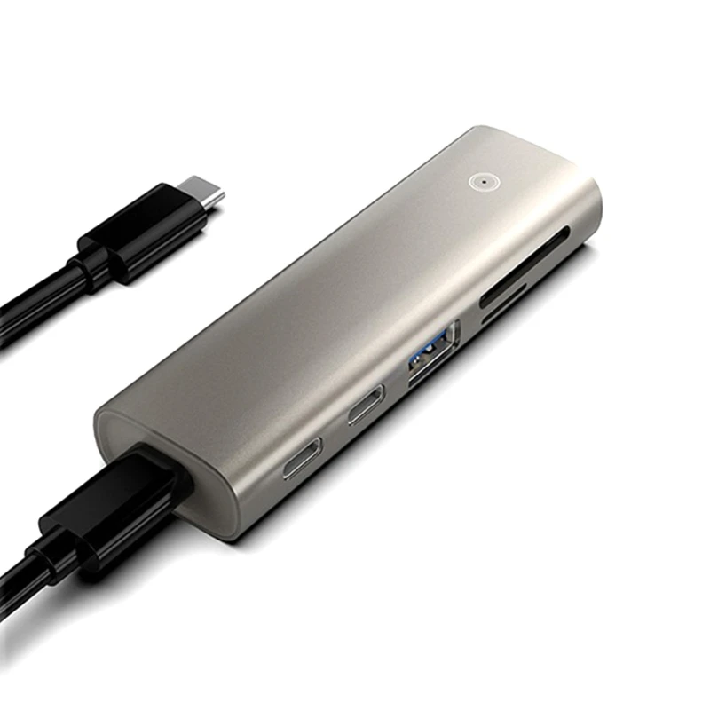 USB 3.1 Gen2 Hub 10Gbps 6 in 1 Multi Adapteris, Splitter USB C Tipo Prijungimo Stotis