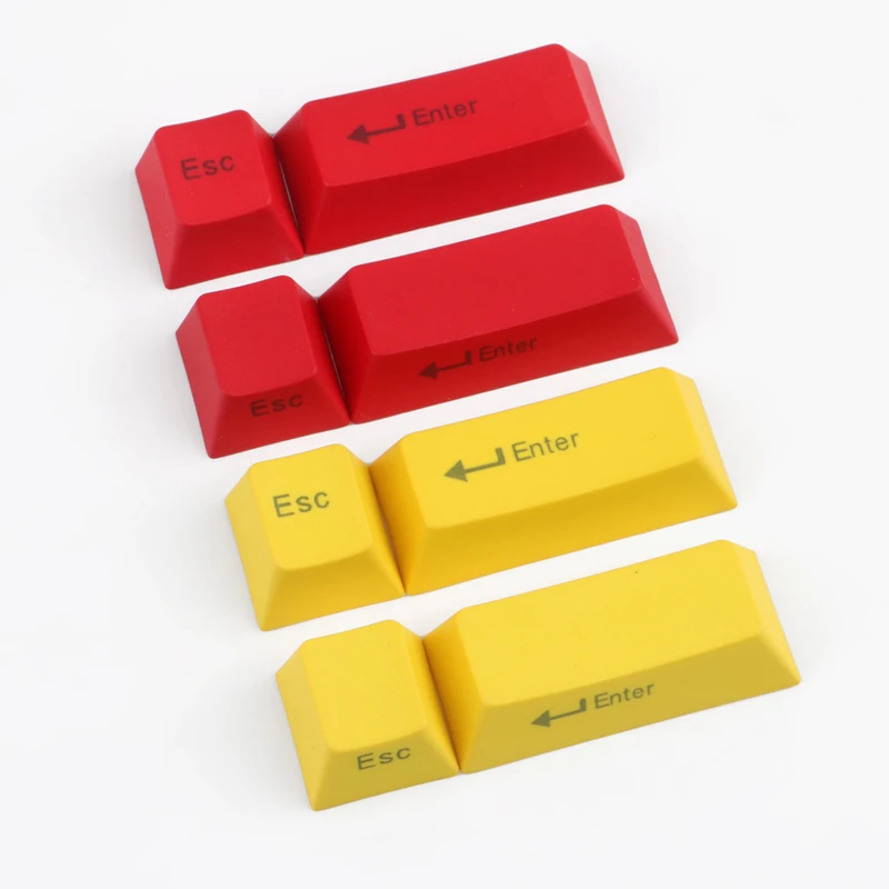 PBT raudona geltona ESC, enter, papildyti pagrindiniai bžūp OEM pradinio aukščio mechaninė klaviatūros klavišą, dangtelis