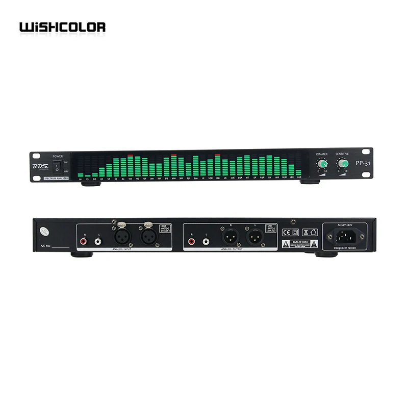 WishColor Aukštos Kokybės BD PP-31 Mėlyna Skaitmeninio Garso Spektro Analizatorius Ekranas 1U Muzikos Spektro VU Meter 31 Segmentai