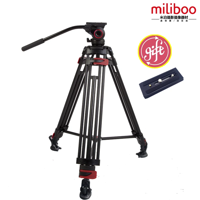 miliboo MTT604A Aliuminio Galvos Nešiojamų Fotoaparato Trikojo Professional Kameros/Vaizdo/DSLR Stovėti 75mm Dubenį Dydžio Vaizdo Trikojo