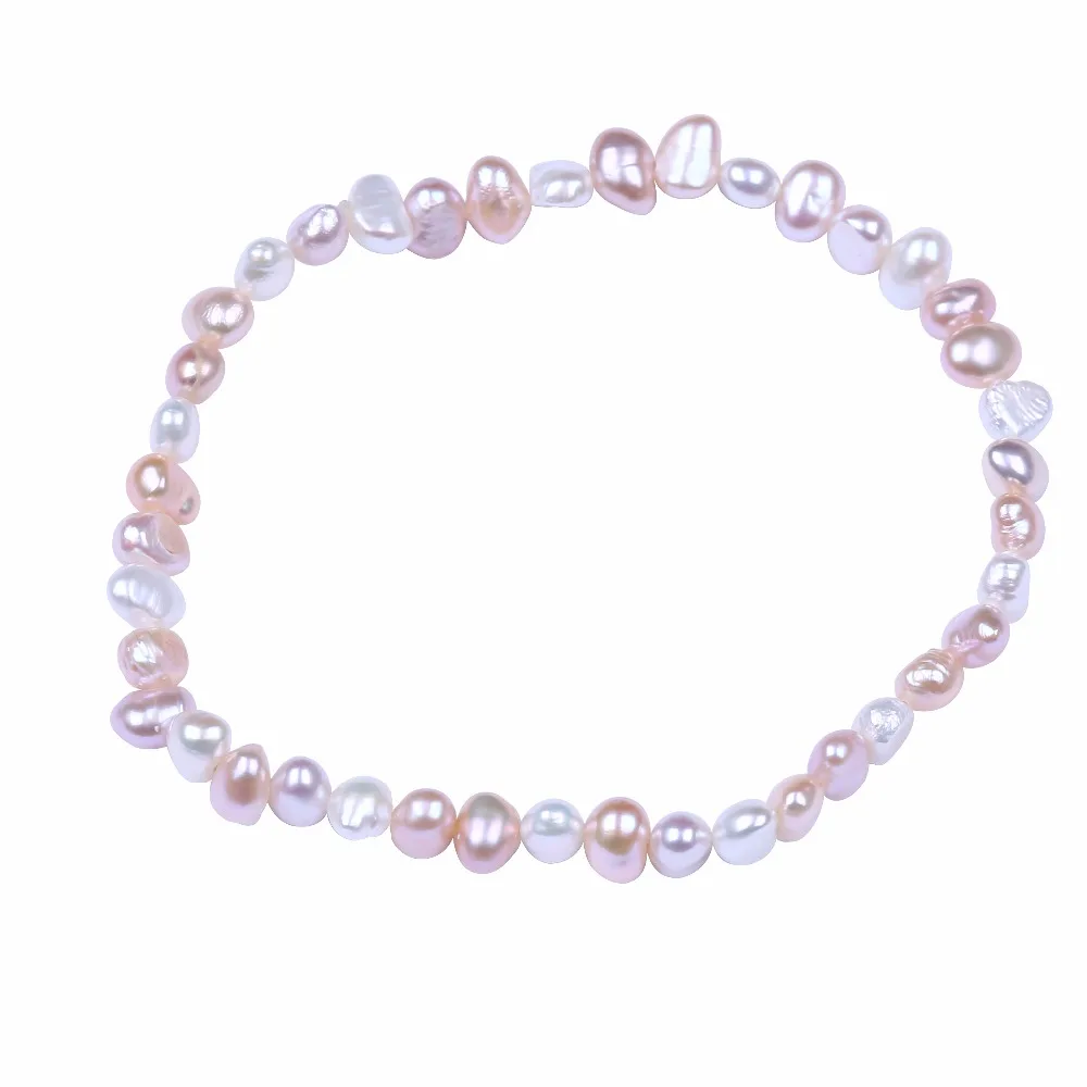 Didmeninė mados baroko gėlavandenių perlų apyrankės nekilnojamojo kultūringas 4-5mm, perlų apyrankės, papuošalai elastinga apyrankės priedai