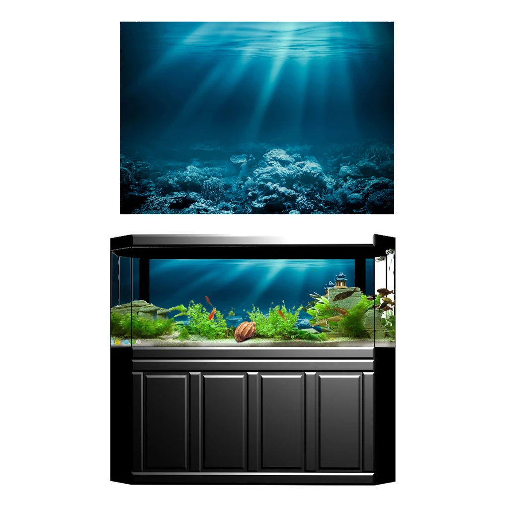 3D HD Akvariumas Visatos Kraštovaizdžio Plakatas vienpusis Žuvų Bakas Fone