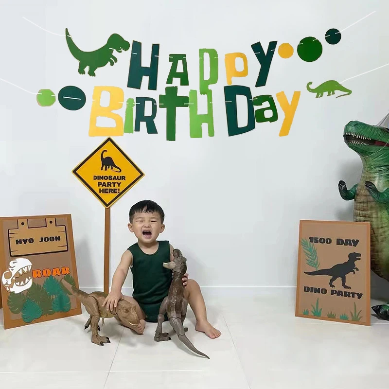 Dinozaurų Šalis Dekoro Gimtadieniu Reklama Pirmąjį Gimtadienį Berniukas Apdailos Džiunglių Gimtadienio Prekes