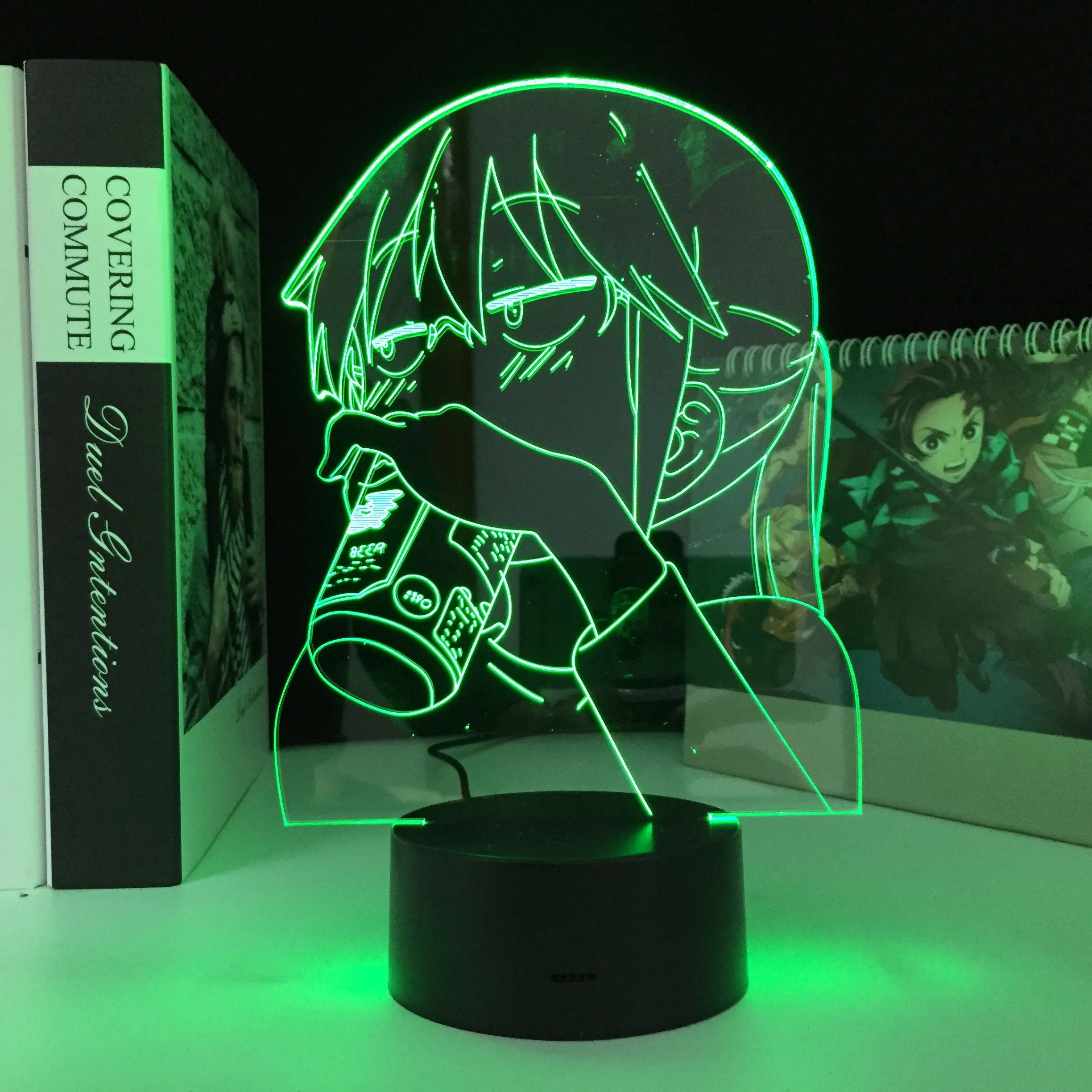 Praleisti Kobayashi ' s Dragon Tarnaitė Pav Kobayashi LED Nakties Šviesos Miegamojo Puošmena Gimtadienio Dovana Lempos Manga 3D Šviesos Anime