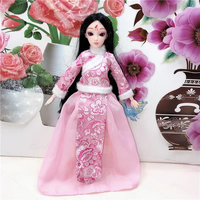 30cm 1/6 BJD Doll Kinijos Senovės Kostiumai Dressup cowgirl Dressup Lėlės Suknelė Mergina 