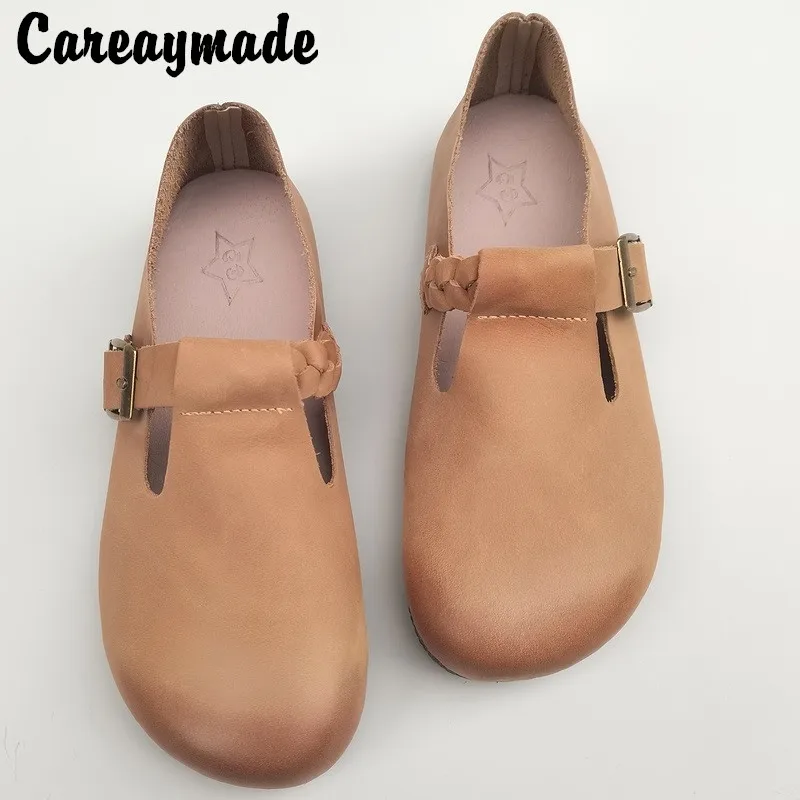 Careaymade-100% natūralios Odos moteriški batai gryna Rankų darbo minkštas vienintelis močiutė batai Atsitiktinis vieno batai Vairavimo batai butai