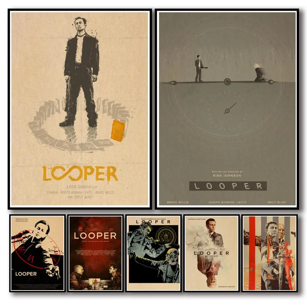 21 Dizaino Filmo Looper Kraftpaper Plakato Meno kūrinius Išgalvotas Siena Lipdukas Kavos Namai Baras A3