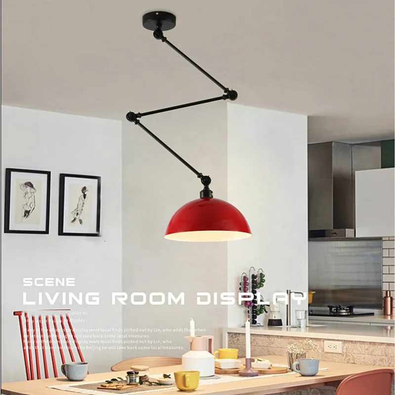 Aliuminio kambarį liustra Nordic dizainas LED šviesos su reguliuojamo ilgio rankos, miegamojo, valgomojo kambario lubų Liustra