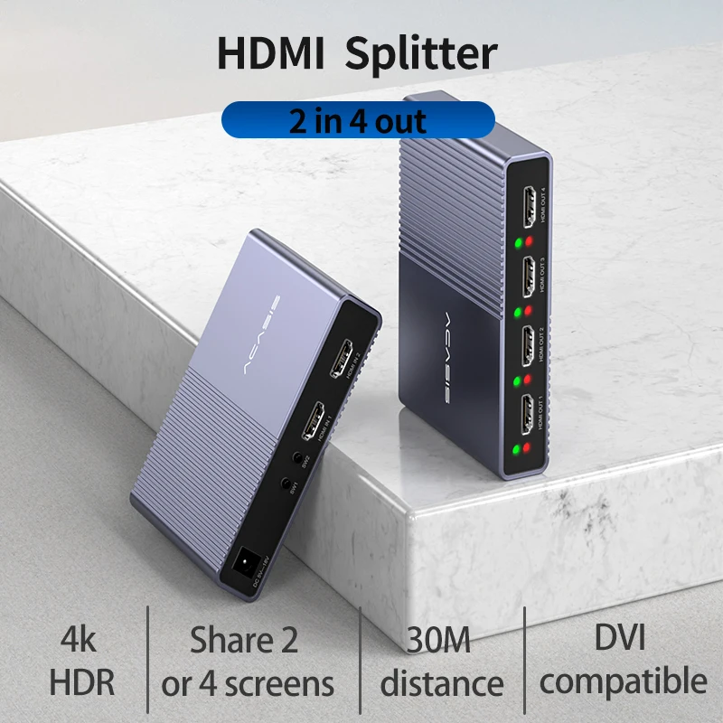 ACASIS HDMI suderinamus Splitter 2 4 Paramą 4k60Hz už Xiaomi Mi Lauke TV Box 