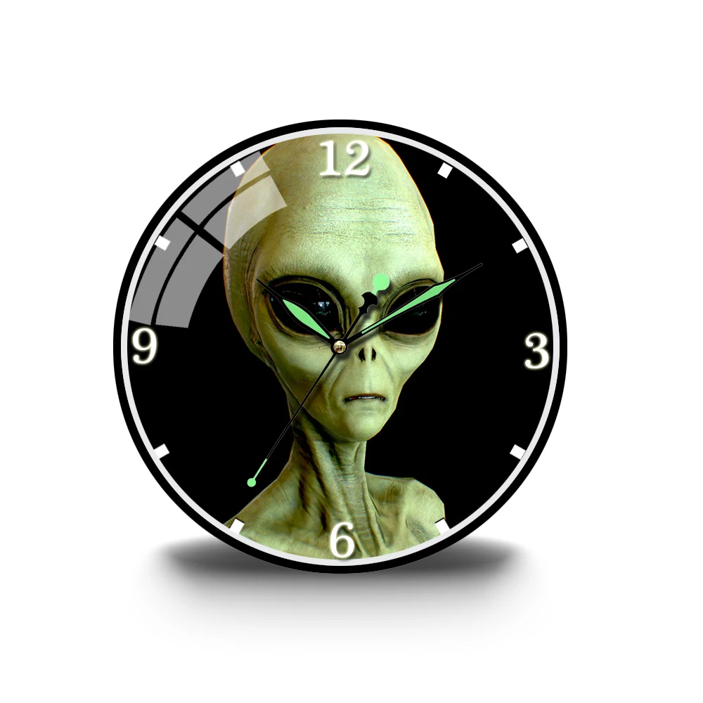 ET HD Tapyba Akrilo Perduoti Žiūrėti Svetimų Sieninis Laikrodis Kosmoso ar Namų Puošybai Kvarco Super Išjungti Sienos Žiūrėti Didelės Laikrodis