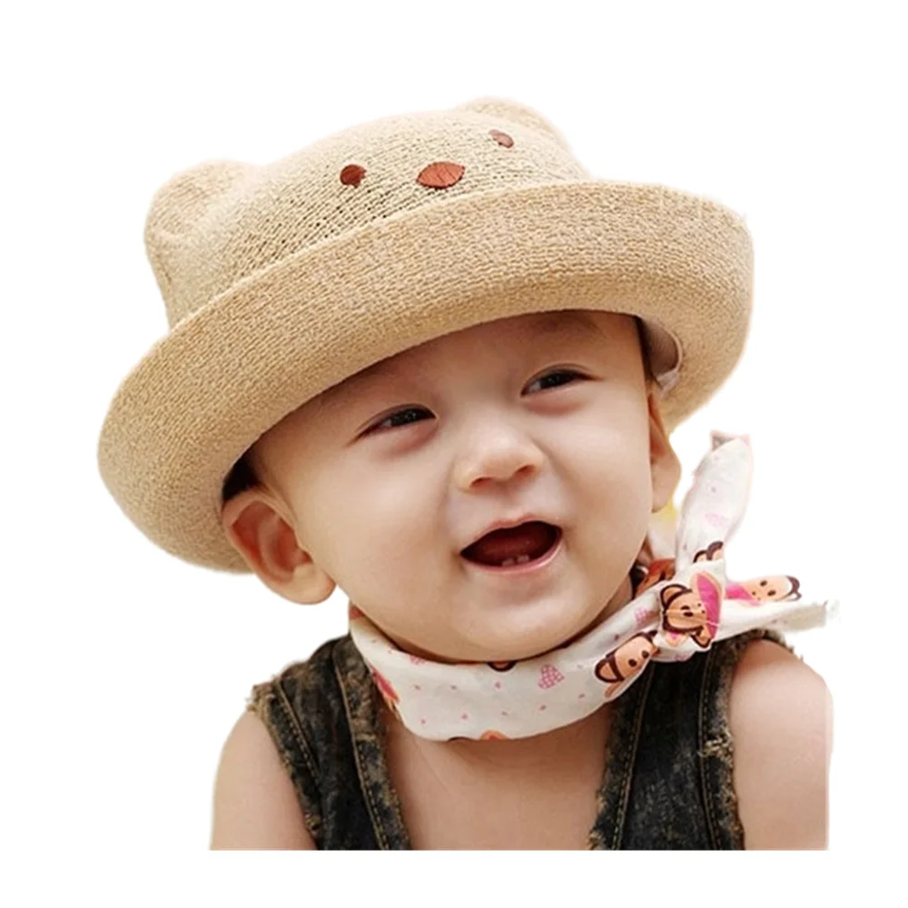 Didmeninė nauja vaikų bžūp korėja mados vaikų vasaros šiaudų padengia saulės skrybėlę sporto bžūp 1-5 metų-Y