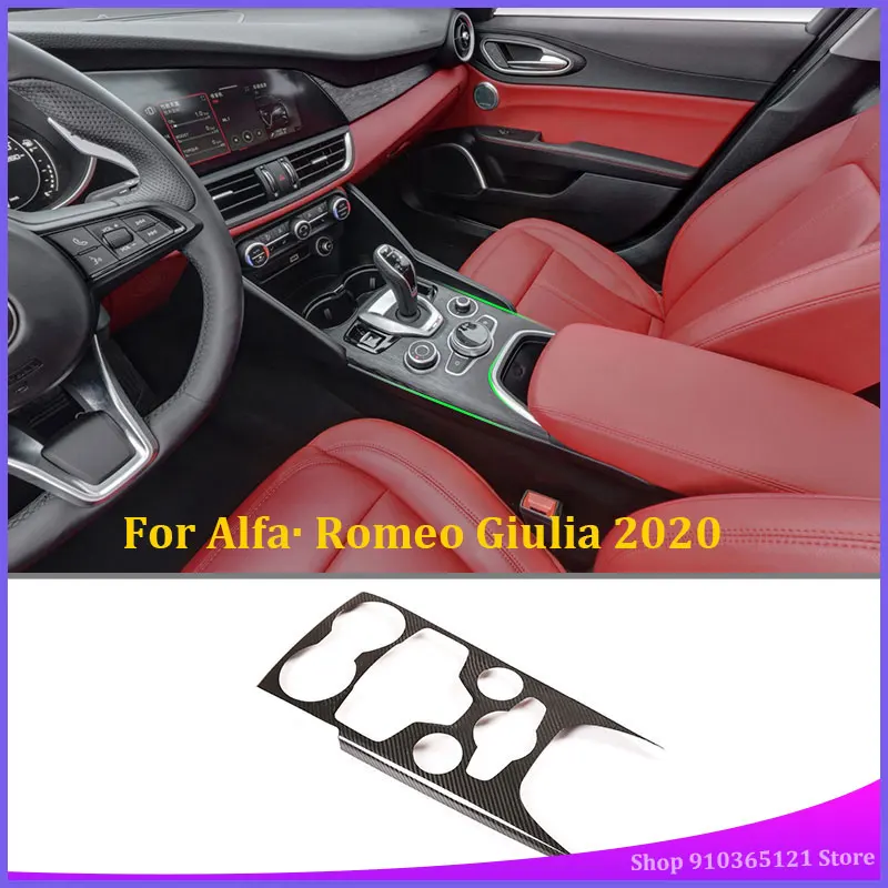 Nekilnojamojo Anglies Pluošto Pavarų Didelis Rėmas Dekoratyvinis Apsauginis Dangtelis Alfa Romeo Giulia2020 Automobilio Interjero Priedai