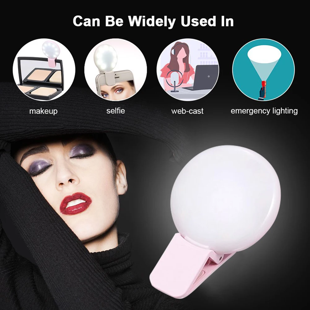 LED Selfie Žiedas Šviesos Mobilusis Telefonas, Mini Užpildyti Žibintai Nešiojamų Live Įrašą Lempos